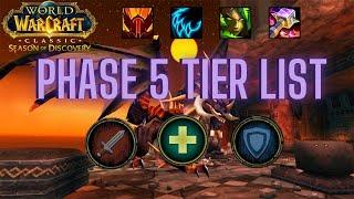 Phase 5 Tier List (DPS, Healers, & Tanks) | WoW Season of Discovery