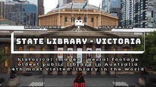 Aerial view - Historical Images : State Library - Victoria : Melbourne Australia