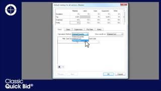 Quick Bid : Setting Program Defaults & Options - Default Markup/Indirect Expenses