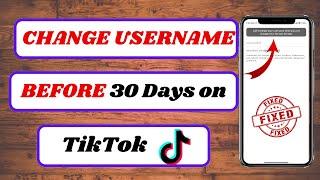 how to change username on tiktok without waiting 30 days|change username on tiktok before 30 days