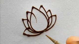 Lotus Tutorial Design || Easy Trick Mehandi designs ||