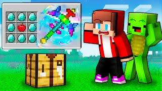 JJ and Mikey : All Crafts are RANDOM Challenge in Minecraft Maizen !