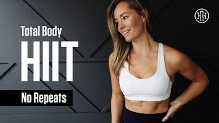 1 Hour // No Repeat HIIT Workout