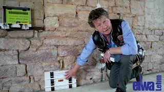 Drying damp walls wet basement - without excavator, do it yourself wall drying.