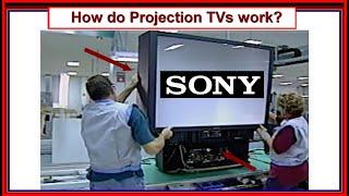 How did SONY Make REAR SCREEN PROJECTION TV? (television technology history electronics VIDEO Japan)