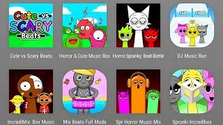 New Sprunki Mods:Cute VS Scary Beats,Horror Spranky Beat Battle,ParaSprunki,Sprunkstard,Sprinkle Mod