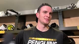 Penguins defenseman Ryan Shea talks about his NHL debut