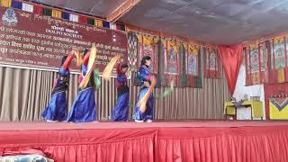 Tsarka students performing at dolpa lhosar 2019