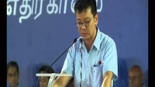 GE2015: Daniel Goh speaks at the WP rally at Yishun Stadium, Sep 4