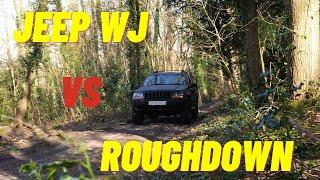 Jeep WJ 2.7 speed run in UK forest 2wd 4x4