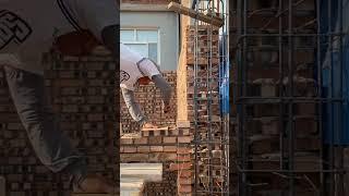 The new bricklayer on the construction site#shorts