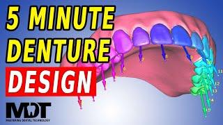 The Fastest Copy Denture Result [ Exocad 3.2 Elefsina Design Tutorial ]