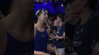 Swimmer Gretchen Walsh Celebrates Another World Record #GretchenWalsh #swimmer #worldrecord #swim