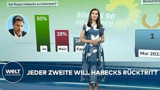 ROBERT HABECK IN DER KRITIK: 50 Prozent der Deutschen wollen den Rücktritt des Wirtschaftsministers