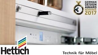 Easys for refrigerators makes handle-free opening possible. Made by Hettich