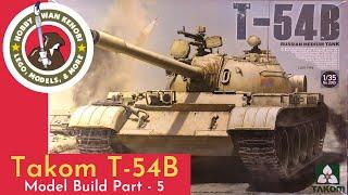 Plastic Scale Model Build - Takom T-54B 1/35 - Part 5, Primer , Base Color, Hand Painted Markings