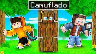 USEI CAMUFLAGEM PARA ESCONDER DOS MEUS AMIGOS NO MINECRAFT !