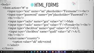 How to make a form in html