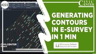 E-Survey: Generating contours in 1 min //(How to draw contour lines in AutoCAD ?)