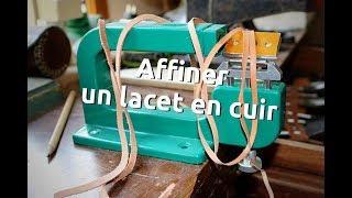 Affiner un lacet en cuir (refendre) - point-sellier.com