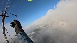 2024 12 25 Paragliding - Rašovka in winter and clouds