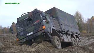 Zwei UTF ZLK 5t im Schlamm hoffnungslos festgefahren! Bergepanzer 3A1 Büffel kommt zur Hilfe!