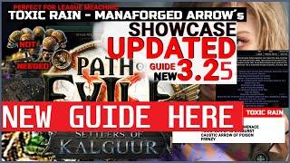 3.25 PREVIEW BUILD SHOWCASE GUIDE 1skax TOXIC RAIN MANAFORGED ARROW #PATHFINDER #PathofExile #BUILD