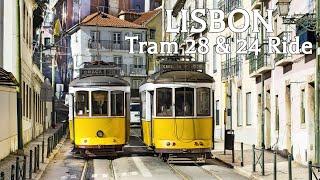 Lisbon Tram 28 & 24 Ride - Portugal 