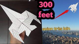 Over 300  feet, How to make a paper airplane that flies far #papercraft #viralvideo #video #shorts