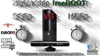 Сравнение скоростей SSD и HDD на приставке Xbox 360 с freeBOOT