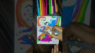 Korean and indian art fusion  #ytshorts #art#koreanart #indianart #btsfanarts #art