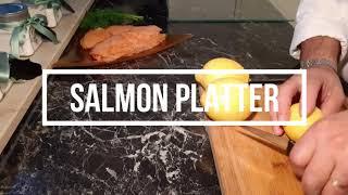 festliche Lachs Platte anrichten! | Salmon Platter | dekorieren mit geschnitzten Obst