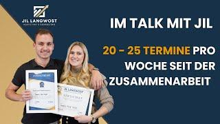 Erfahrungen mit Jil Langwost - 20 - 25 Termine pro Woche seit der Zusammenarbeit 