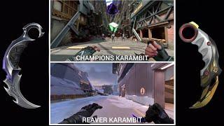 Champions Karambit Vs Reaver 2.0 Karambit || Valorant