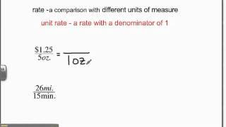 Unit Rate