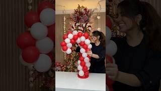 How to make a candy cane with balloons. Christmas Balloon Decor. Balloon Centerpiece for Christmas️