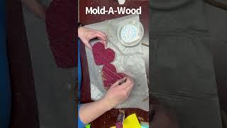 Valentine wood heart with Mold-A-Wood trims.