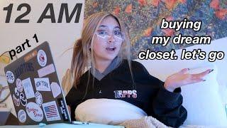 BUYING MY DREAM CLOSET AT 12 AM | TRY ON HAUL