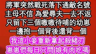 將軍突然戰死落下通敵名號，主母不信 為愛尋夫一去不返，只留下三個嗷嗷待哺的幼崽，一邊抱一個背後還背一個，我這小妾重新拿起殺豬刀，崽崽們每日只問 娘有肉吃嗎  #為人處世#生活經驗#情感故事#養老#退休