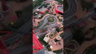 George King JUMPS off of RED FORCE | Tallest Roller Coaster in Europe #shorts