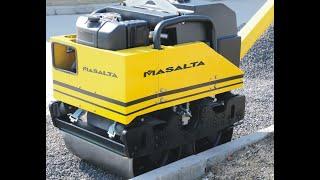 Masalta Double Drum Walk Behind Vibratory Roller Compactor MRD65 Customer Demo Video