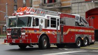 FDNY Engine 73 and Ladder 42 responding 9/9/23