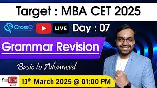 MBA CET 2025 Preparation | Grammar Revision I #mbacet2025  #jbims #mbacetexam #sydenham