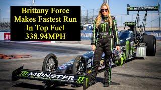 Brittany Force Makes Fastest Run In Top Fuel 338.94MPH