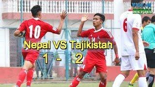 Nepal VS Tajikistan 1 - 2 | Match Highlights AFC Asian cup 2019 qualifiers