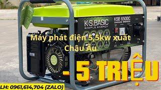 Máy phát điện 5,5kw SIMPLE ENERGY xuất Âu giá thanh lý (báo giá trong video) #kho_máy _Nhật_Minh_Sơn