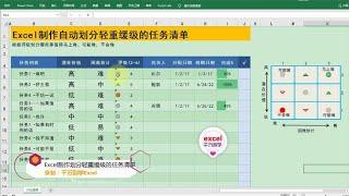 Excel教學 | Excel制作划分轻重缓级的任务清单