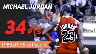 So Many "WOW" Moments in This Game! Michael Jordan 34 pts 7 rbs 5 ast vs Pacers (With Commentary)