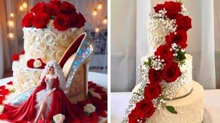 A Romantic and Elegant Red Rose Cake for Special Occasions!