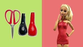 DIY Doll Fashion Dress With Balloon | Making Easy No Sew Clothes for Barbie |  EASY BARBIE HACKS